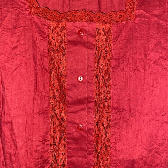 Red Button-Up - Picture 3 of 5